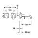 PROJECT-TRES Baterie lavoar de perete Crom 21130001 21130001 foto 2