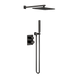 Sistem de duș IMPRESE GRAFIKY ZMK0424070482 montaj ascuns (termostat 2-F, duș 300*200 mm, cap de duș 1 mod, furtun 1500 mm inox), nichel negru ZMK0424070482 foto 1