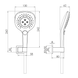 Душевой гарнитур IMPRESE BILOVEC f03800901AP (лейка, держатель, шланг PVC), хром f03800901AP фото 2