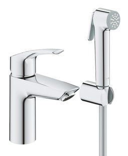 Смеситель для умывальника Grohe Eurosmart New S-Size с гигиеническим душем, хром (23124003) 23124003 фото