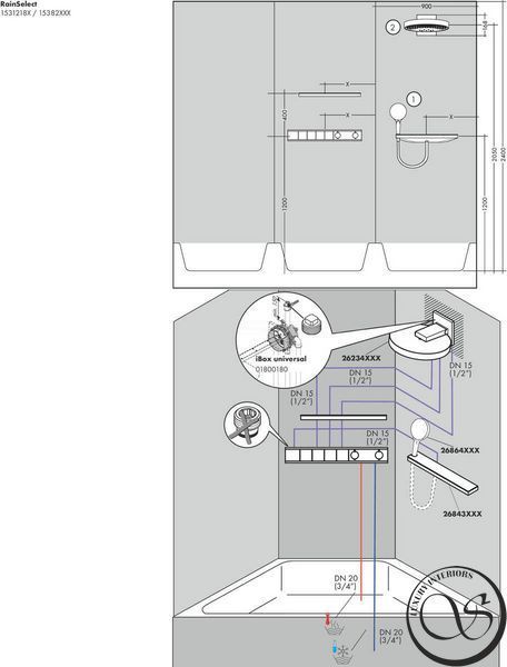 Термостат Hansgrohe RainSelect (15382140) 15382140 фото