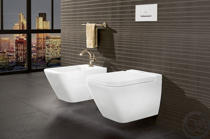 Унитаз подвесной Villeroy & Boch Finion 4664R0R1 с открытым смывным краем 56x37.5x35 cm, с DirectFlush, Альпийский белый CeramicPlus 4664R0R1 фото