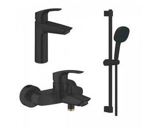 Set baterie Grohe EuroSmart cu duș, negru mat (UA123246M243) UA123246M243 foto