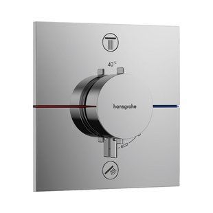 Termostat &icirc;ncastrat Hansgrohe ShowerSelect Comfort E cu 2 funcții, Crom (15572000) 15572000 foto
