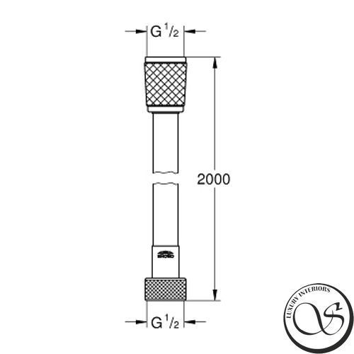 Furtun de duș GROHE RELEXA Flex 28155001 cromat, 2000 mm 28155001 foto