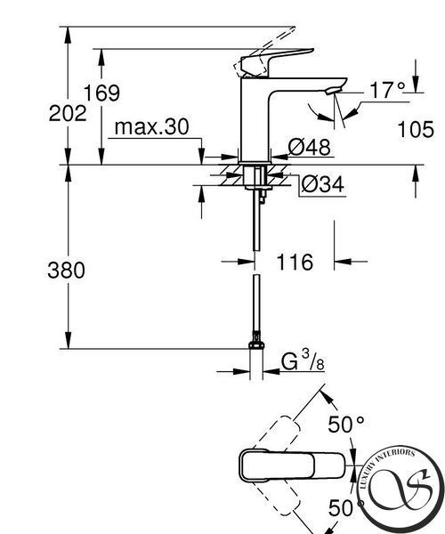 Baterie lavoar Grohe Cubeo 1017550000 M-size crom 1017550000 foto