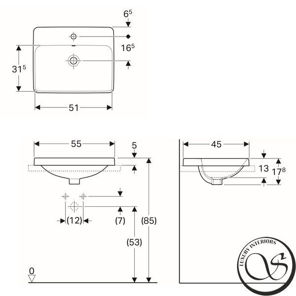 Lavoar incorporabil GEBERIT VARIFORM 500.741.01.2 foto