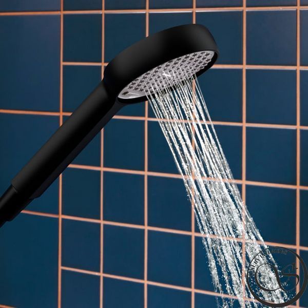 Душевой набор Hansgrohe Activera Select S 2jet EcoSmart+ 28045670 со стойкой 65 см черный матовый 28045670 фото
