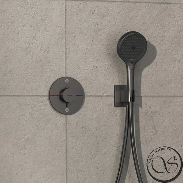 Termostat de duș Hansgrohe ShowerSelect Comfort S 15554340, negru mat și crom 15554340 foto