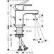 Baterie de lavoar Hansgrohe Vernis Shape 70 cu sifon, negru mat (71560670) 71560670 foto 2