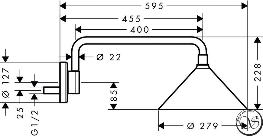 HANSGROHE Axor Front Верхний душ 26021000 фото