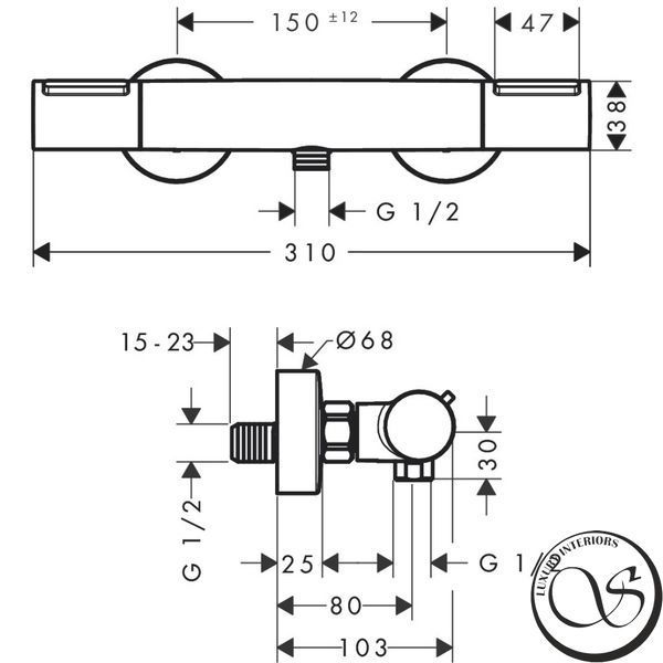 Термостат для душа Hansgrohe Ecostat Element 13346000 хром 13346000 фото