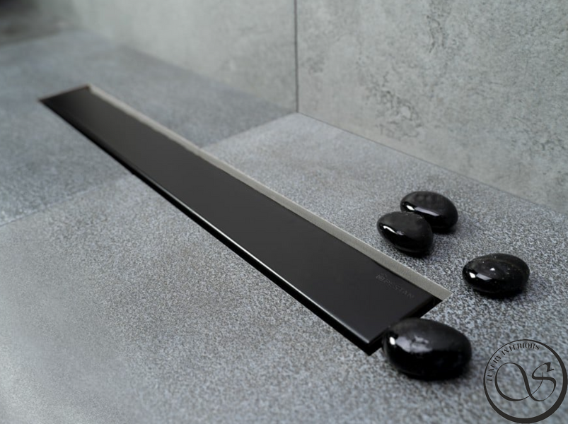 Душевой канал без рамки Pestan Confluo Frameless Line 65 с решеткой для трапа (чёрный матовый) 13701320 13701320 фото