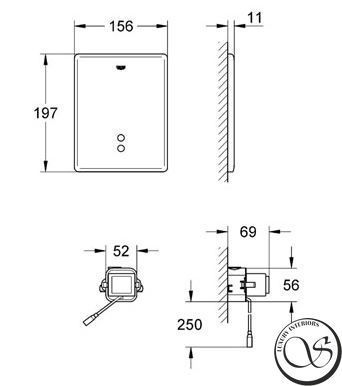 Clapă de acționare cu infraroșu GROHE Tectron Skate 38698SD1 foto
