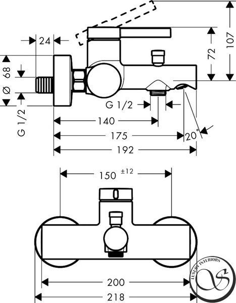 Смеситель для ванны Hansgrohe Zesis S 74420000 хром 74420000 фото