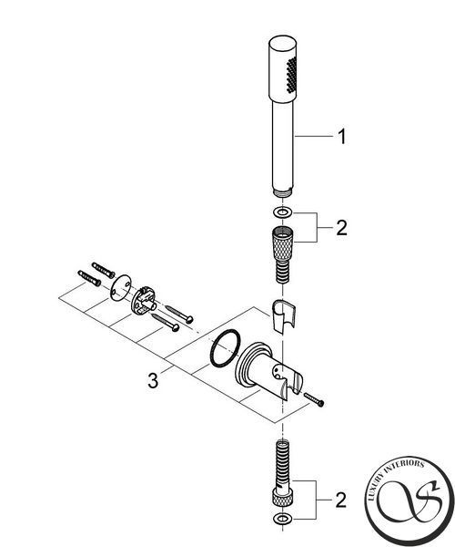 Душевая лейка Grohe Sena 28348000 шланг и держатель 28348000 фото