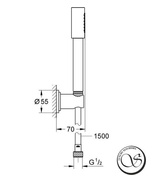 Душевая лейка Grohe Sena 28348000 шланг и держатель 28348000 фото