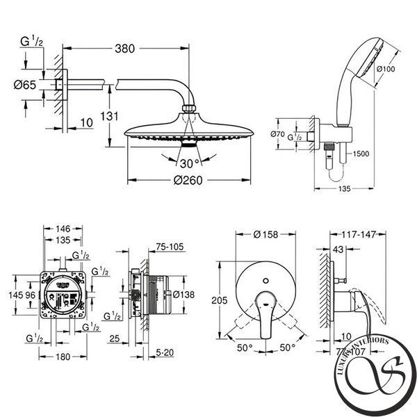 Set de instalare ascuns GROHE SMARTCONTROL 34614SC4 34614SC4 foto
