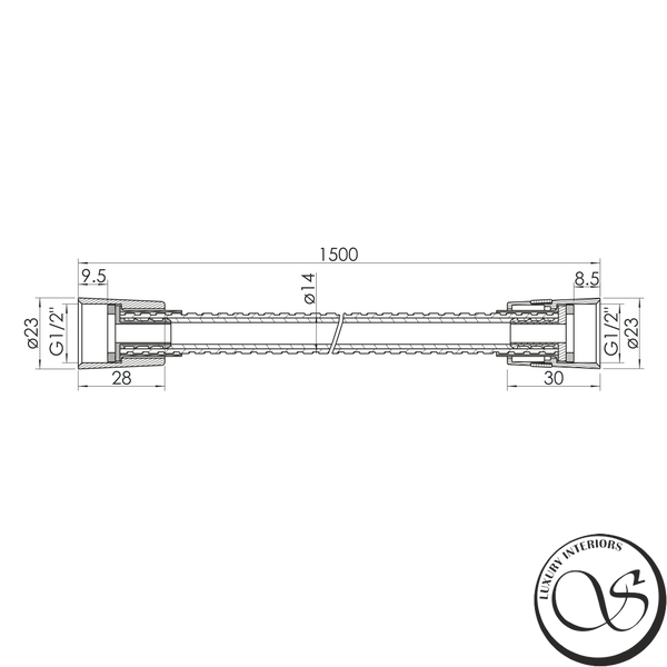 Шланг для душа IMPRESE GRAFIKY ZMK0423070362, SS 1500 мм, anti-twist, черный никель ZMK0423070362 фото