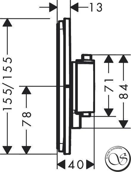 Термостат Hansgrohe ShowerSelect Comfort E 15572670 для душа черный матовый 15572670 фото
