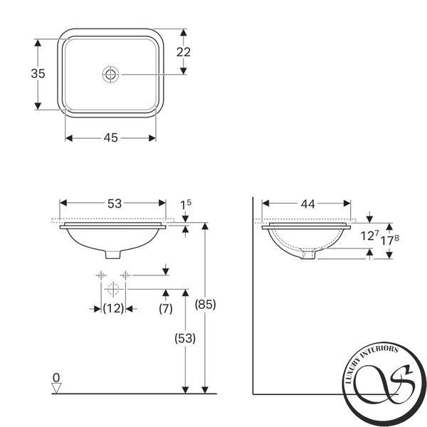 Lavoar sub blat GEBERIT VARIFORM 500.761.01.2 foto