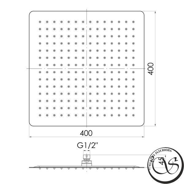 Лейка верхнего душа IMPRESE SQ400SS2 хром SQ400SS2 фото