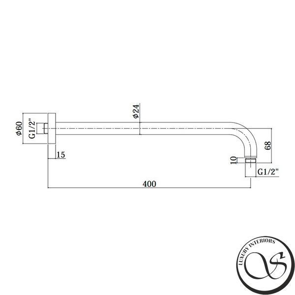 Suport pentru duș Paffoni ZSOF034NO negru mat 40 cm ZSOF034NO foto