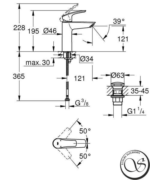 Смеситель для умывальника Grohe Eurosmart 23923003 M-size хром 23923003 фото