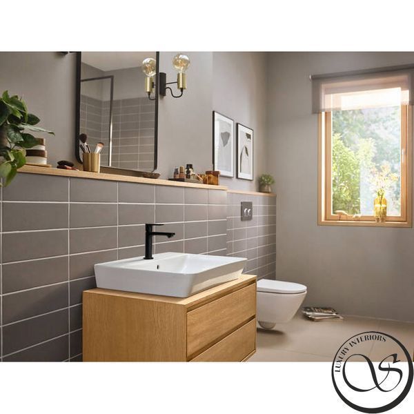 Baterie lavoar Hansgrohe Rebris E 72557670 negru mat 72557670 foto
