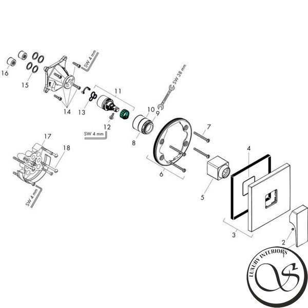 Смеситель для душа СКРЫТОГО МОНТАЖА HANSGROHE 32565700 фото