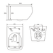 WC suspendat Imprese Valtice c06806503 albă 55,5x37,5x33,5 cm, capac duroplast cu răsucire c06806503 foto 2