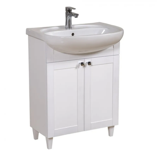 Dulap de baie cu lavoar AQUARODOS Woodmix 55 de podea, 850x550x450 mm, alb Woodmix 55 foto