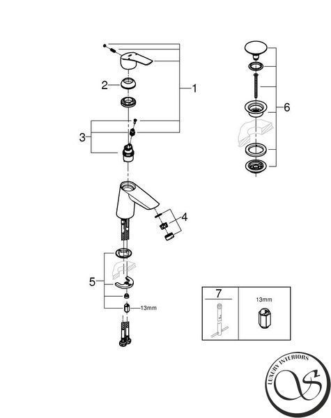 Смеситель для умывальника Grohe Eurosmart 23968003 S-size хром 23968003 фото