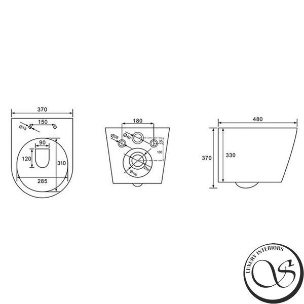 Подвесной унитаз Imprese JESS Rimless i11330MB i11330MB фото