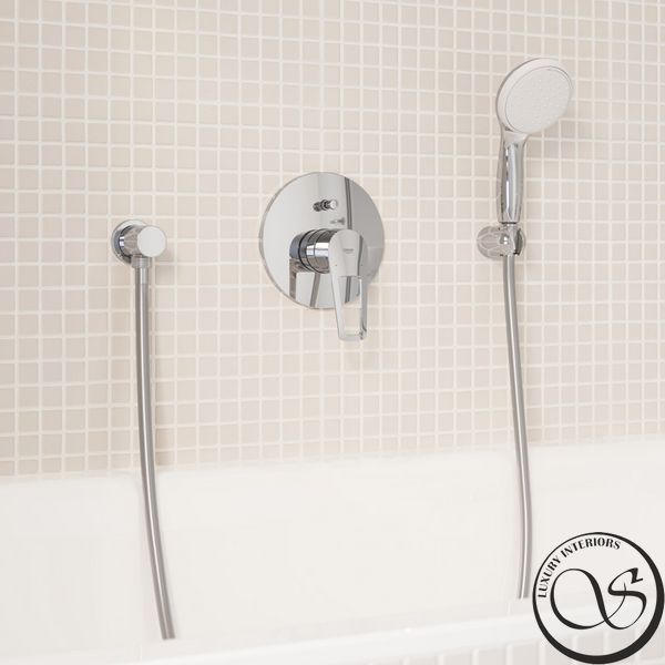 Grohe BauLoop Nou baterie de baie ascunsă cu parte interioară, crom (29081001) 29081001 foto
