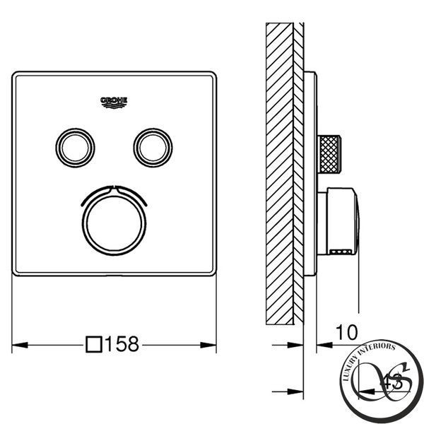 Baterie dus GROHE SMARTCONTROL 29148000 parte exterioara 29148000 foto