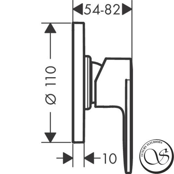 Hansgrohe Vernis Blend Baterie de duș ascunsă D110, negru mat (71649670) 71649670 foto