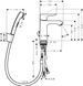 Baterie de lavoar Hansgrohe Mertis cu pulverizator igienic și gunoi de apăsare, crom (31285000) 31285000 foto 2