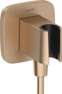 Шланговое подсоединение Hansgrohe FixFit Porter Q с держателем, Brushed Bronze (26887140) 26887140 фото
