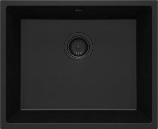Гранитная мойка DEANTE CORDA ZQA_N10C, 1 чаша, подвесной, 540 x 440 x 200 мм, nero ZQA_N10C фото