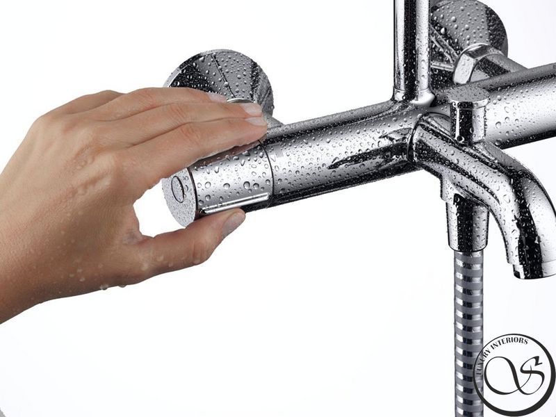 Hansgrohe Vernis Shape Showerpipe 230 1jet cu termostat pentru baie, crom (26284000) 26284000 foto