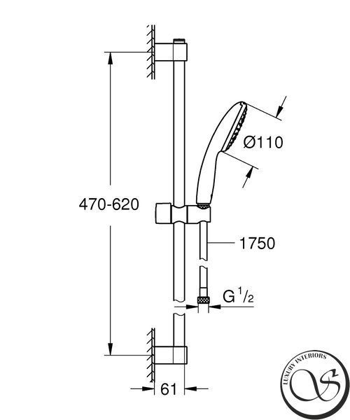 Душевой гарнитур Grohe Tempesta 110, 2 режима потока, хром (27924003) 27924003 фото