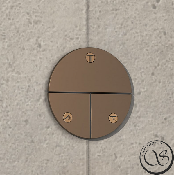 Переключатель Hansgrohe ShowerSelect Comfort S на 3 функции, Brushed Bronze (15558140) 15558140 фото