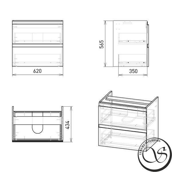 Dulap cu lavoar IMPRESE LORETA f3209W 65cm alb f3209W foto