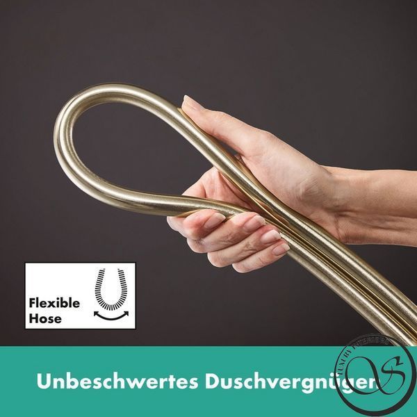 Bară de duș Hansgrohe Unica S Puro 65 cm cu furtun de 160 cm, bronz periat (24402140) 24402140 foto