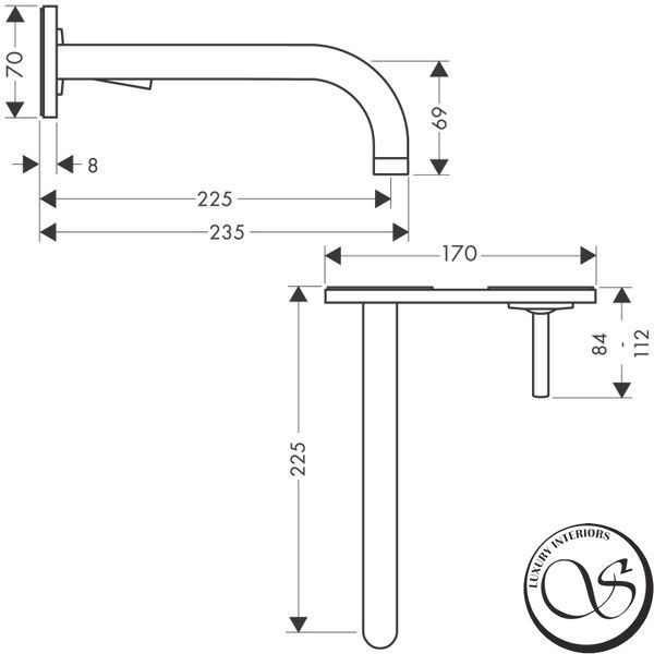 HANSGROHE Axor Uno2 Смеситель для раковины 38115000 фото