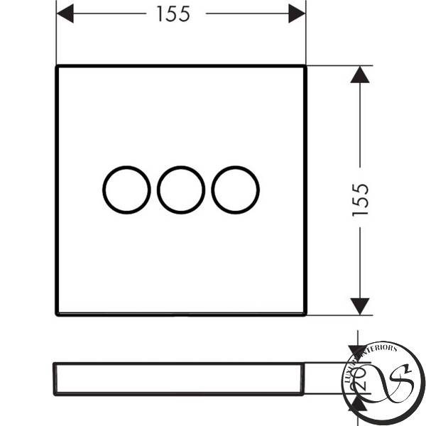 Deviator Hansgrohe ShowerSelect cu 3 butoane, optic auriu lustruit (15764990) 15764990 foto