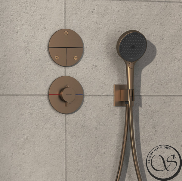 Переключатель Hansgrohe ShowerSelect Comfort S на 3 функции, Brushed Bronze (15558140) 15558140 фото