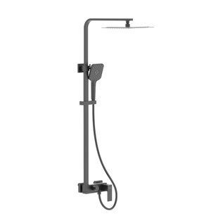 Душевая система IMPRESE VIOLIK t030B10810SQ (смеситель для ванны, душ 250*250 мм ABS, лейка 3 режима, шланг 1700 мм PVC) черный матовый t030B10810SQ фото