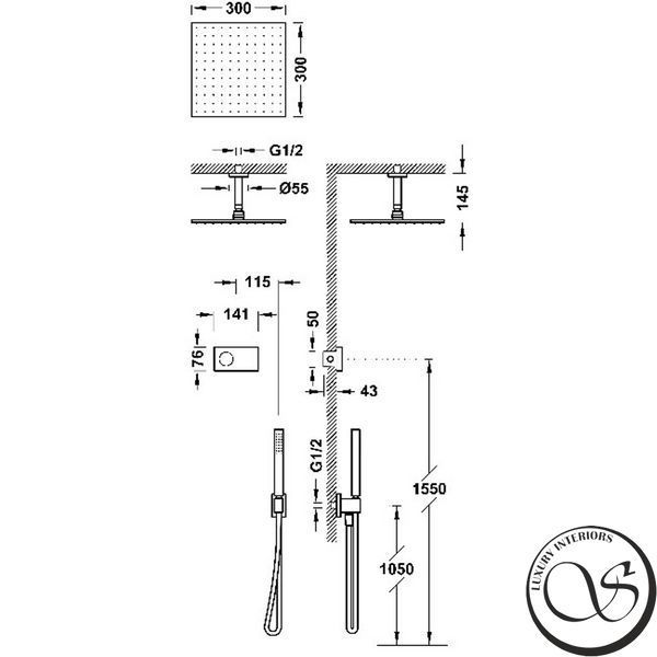 Sistem de dus Tres SHOWER TECHNOLOGY 09286564OM cu control electronic 09286564OM foto